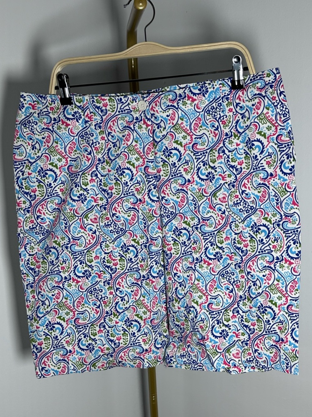 Talbots Paisley Shorts in Blue, Pink & Green-Like New!